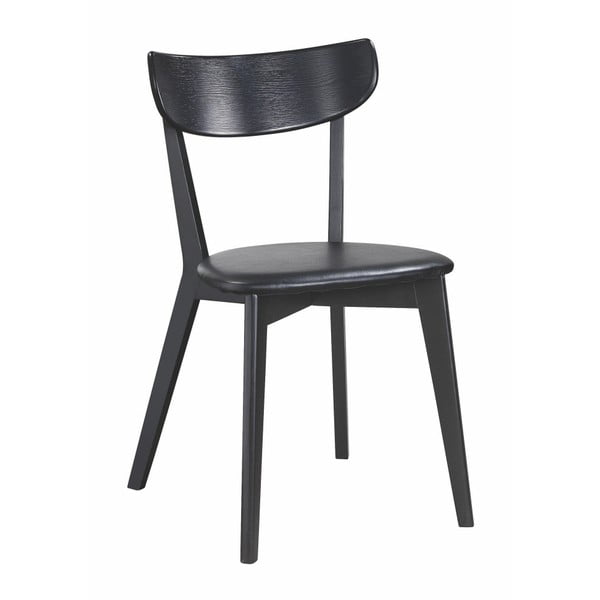 Czarne dębowe krzesło do jadalni Rowico Ami