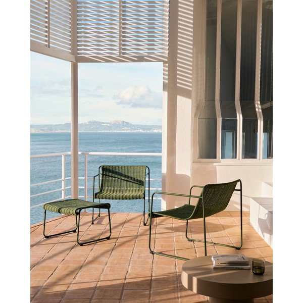 Zielony metalowy fotel ogrodowy Maurina – Kave Home-image-1