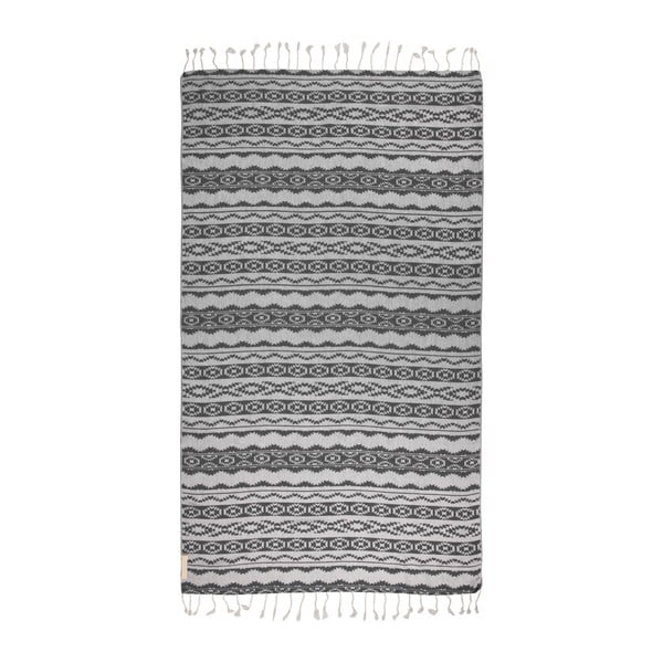 Szary ręcznik hammam Begonville Heritage, 180x95 cm
