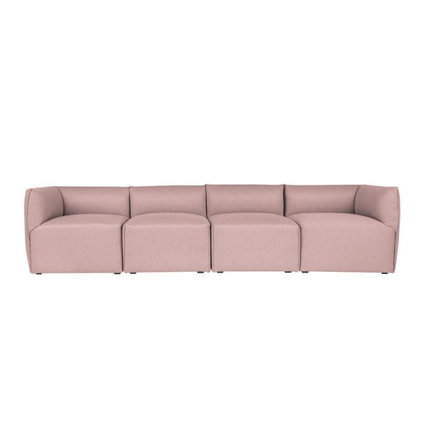 Różowa modułowa sofa 4-osobowa Norrsken Ollo