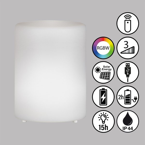 Biała lampa stołowa LED (wysokość 15 cm) Ceppo – Fischer & Honsel-image-2