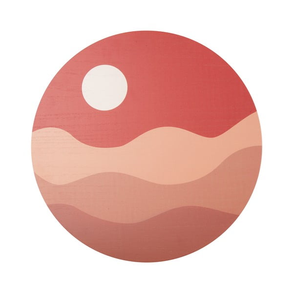 Brązowo-czerwony obraz PT LIVING Clay Sunset, ø 40 cm