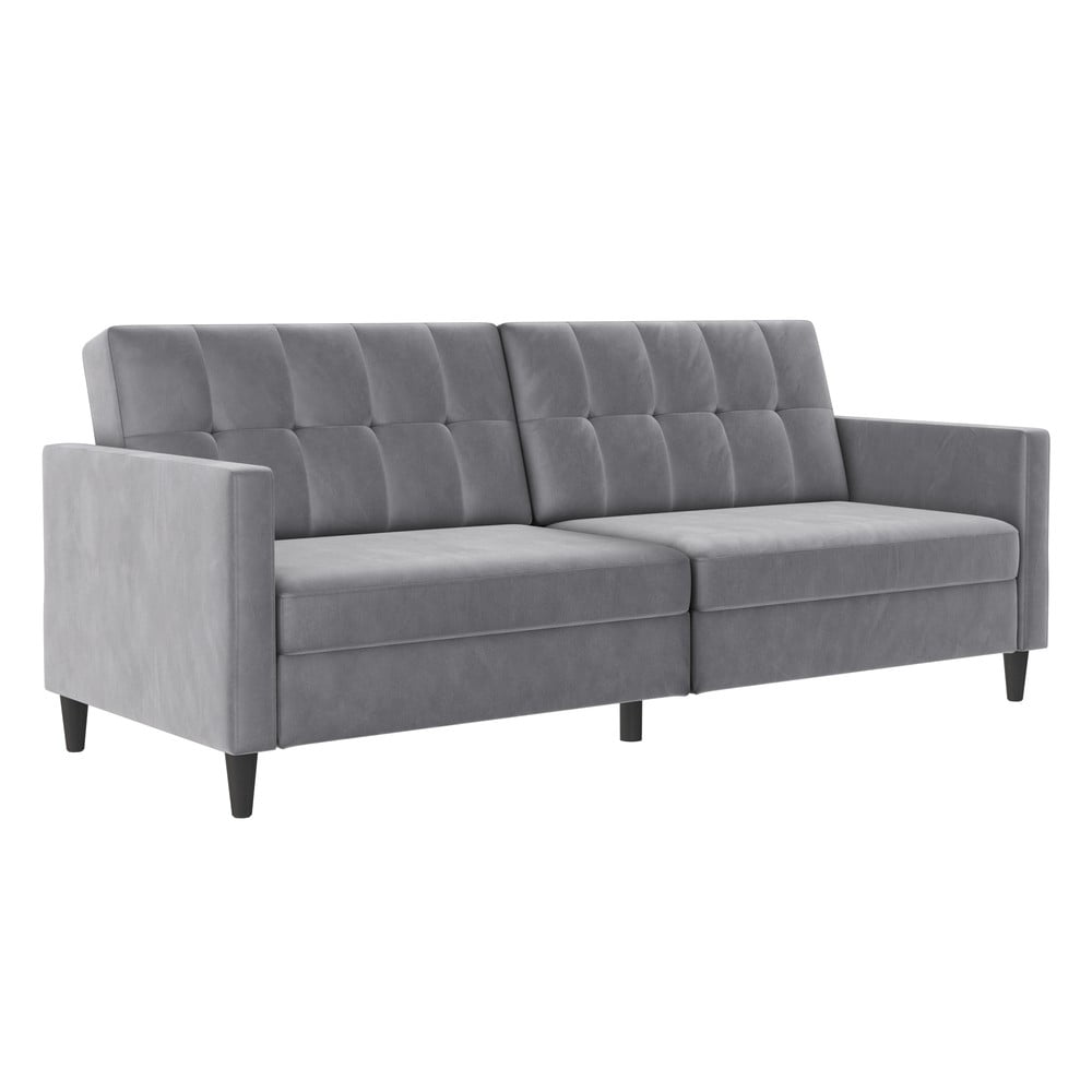 Jasnoszara aksamitna sofa 203 cm Hartford – Støraa (zdjęcie 8)