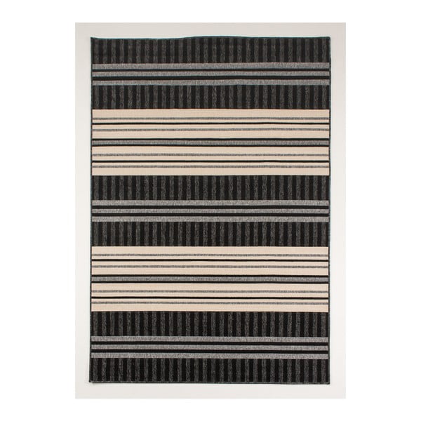 Czarno-beżowy dywan odpowiedni na zewnątrz Opal, 150x80 cm