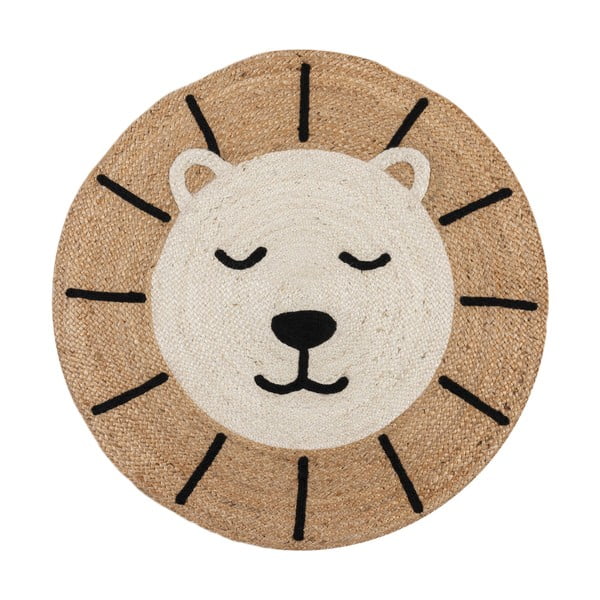 Naturalny dywan dziecięcy z juty 100x100 cm Leo Lion – Flair Rugs