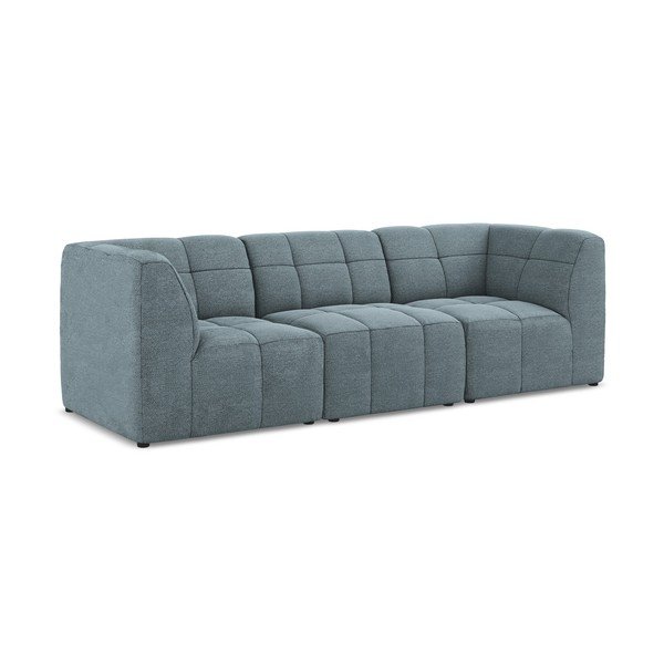 Niebieska sofa z materiału bouclé 255 cm Aloha – Makamii