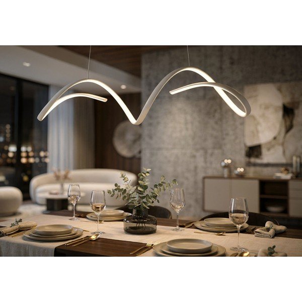 Biała metalowa lampa wisząca LED Uter – Mauro Ferretti-image-1