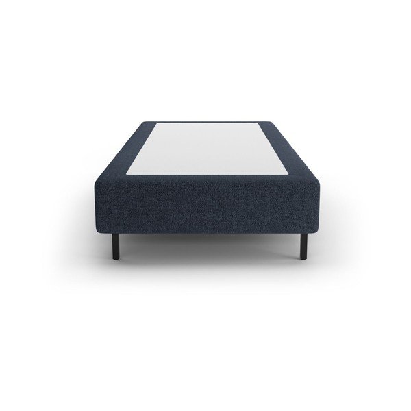 Ciemnoniebieskie tapicerowane łóżko jednoosobowe bez zagłówka 90x200 cm Whale – Micadoni -image-2