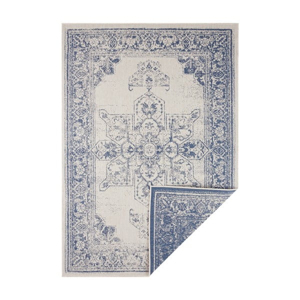 Niebiesko-kremowy dywan odpowiedni na zewnątrz NORTHRUGS Borbon, 80x150 cm