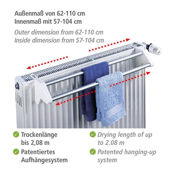 Regulowana suszarka na kaloryfer Wenko Standard-image-2