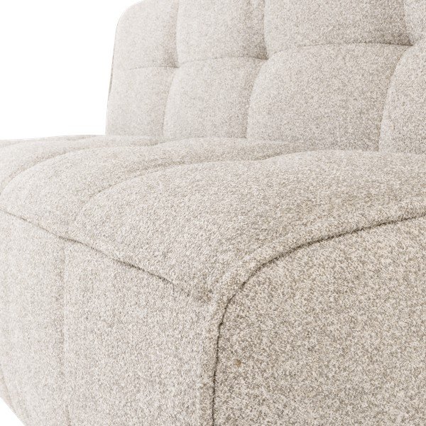Beżowa tapicerowana ławka z materiału bouclé Cluster – vtwonen-image-1