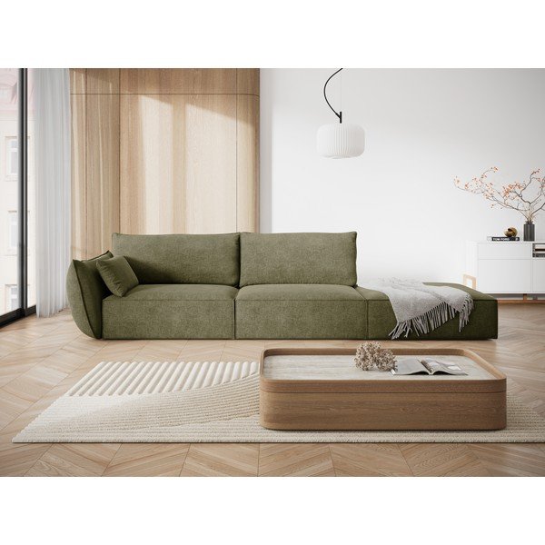 Zielony szezlong (lewostronny) Vanda – Mazzini Sofas-image-1