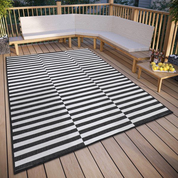 Czarno-biały dywan odpowiedni na zewnątrz 120x170 cm Viela – Hanse Home-image-1