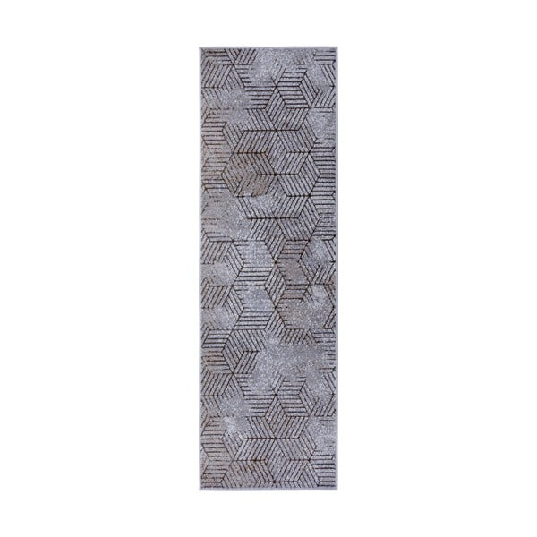 Szary chodnik Hanse Home Lux Polygon, 70x400 cm