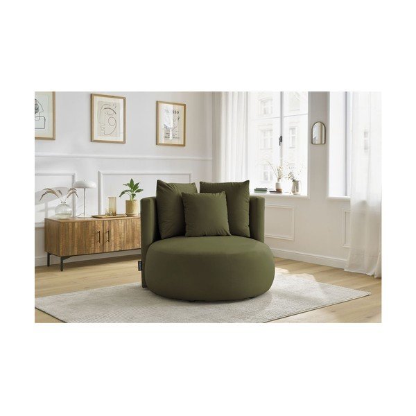 Zielony aksamitny fotel Cesar – Bobochic Paris-image-1