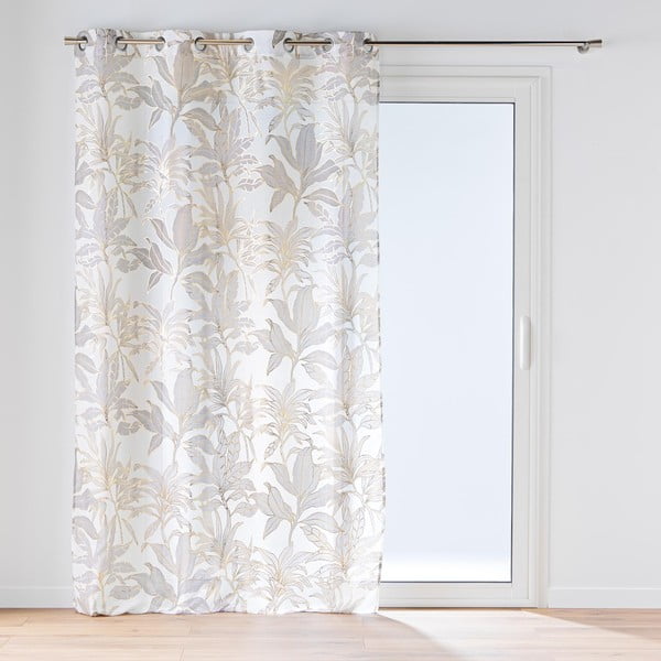 Firanka w beżowo-złotym kolorze 35x240 cm Vayana – douceur d'intérieur