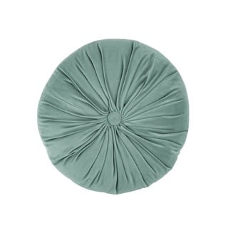 Zielona aksamitna poduszka dekoracyjna Tiseco Home Studio Velvet, ø 38 cm