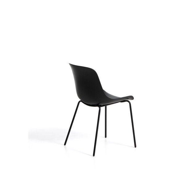 Czarne plastikowe krzesło ogrodowe Altea – Kave Home-image-3