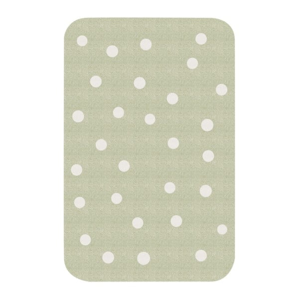 Zielony dywan dziecięcy Zala Living Dots, 67x120 cm
