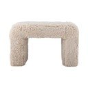 Beżowy puf z imitacji futra Bobbie – Bloomingville