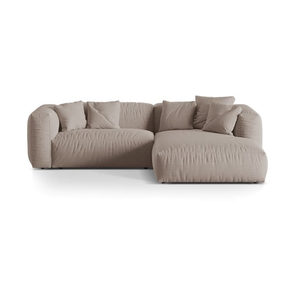 Beżowy narożnik modułowy (prawostronny) Martina – Micadoni Home