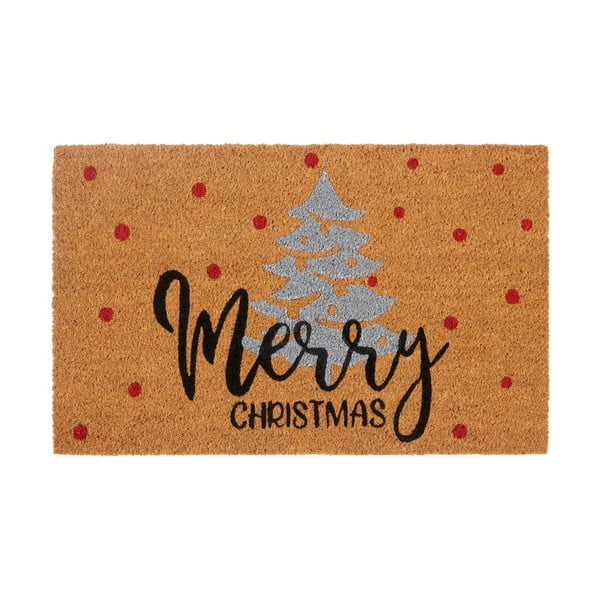 Wycieraczka z włókna kokosowego ze świątecznym motywem 40x70 cm Silver Christmas – Hanse Home