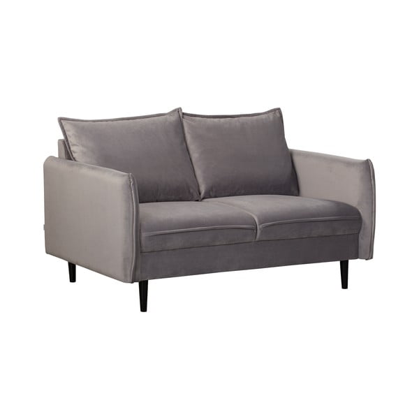 Szara aksamitna sofa 138 cm Juli – Ropez-image-2