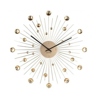 Zegar ścienny z kryształków w kolorze złota Karlsson Sunburst