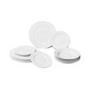 12-częściowy zestaw białych talerzy z porcelany Bonami Essentials Imperio