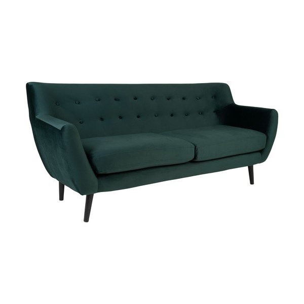 Ciemnozielona aksamitna sofa House Nordic Monte-image-1