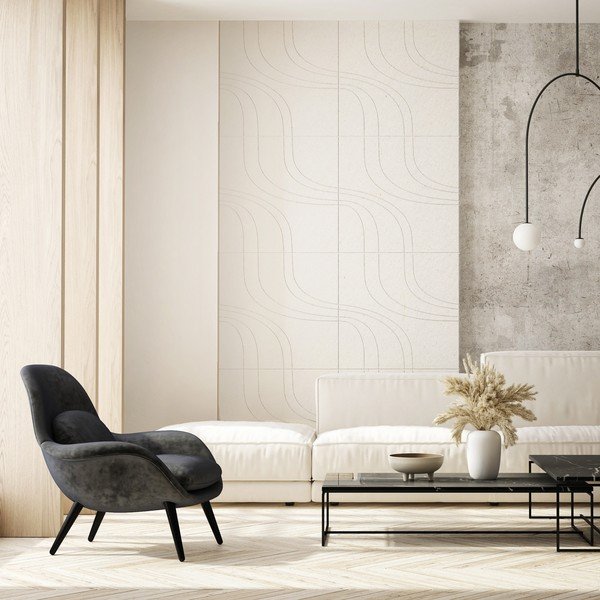 Tekstylne panele akustyczne zestaw 2 szt. 60x60 cm Waves II – Styler-image-1