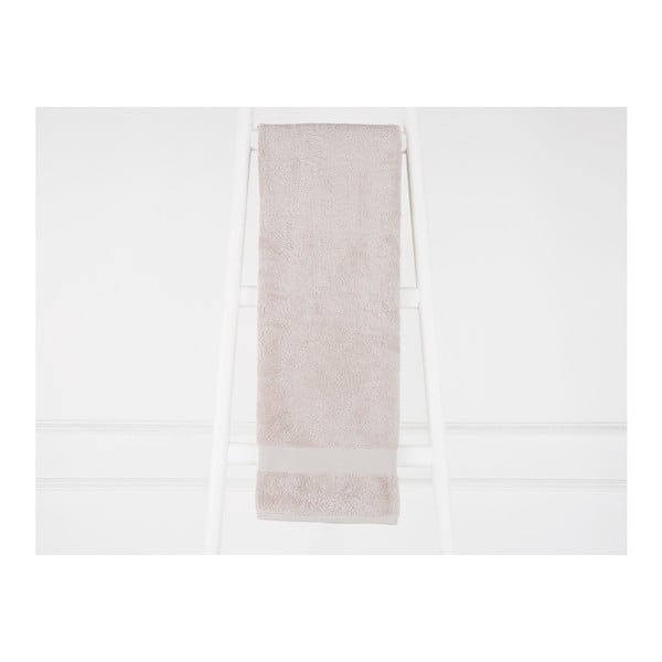 Szarobrązowy ręcznik z włókien bambusowych Madame Coco Ethel, 90x150 cm