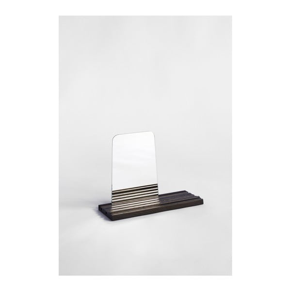 Lustro stołowe ze stojakiem z drewna jesionu ComingB Miroir Stria