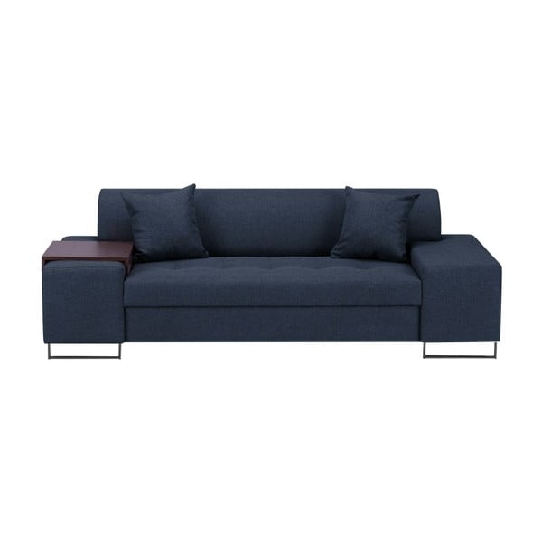Niebieska sofa z czarnymi nóżkami Cosmopolitan Design Orlando, 220 cm