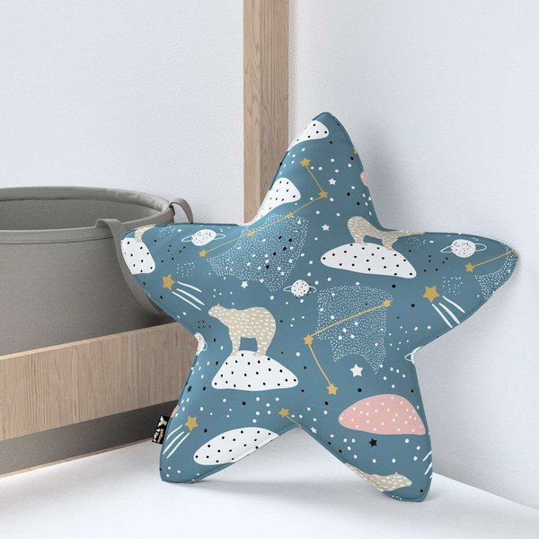 Poduszka dziecięca Lucky Star – Yellow Tipi-image-1