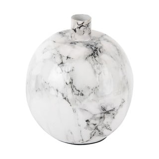 Biało-czarny żelazny świecznik PT LIVING Marble, wys. 15 cm
