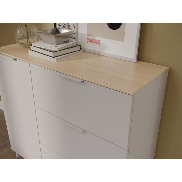 Kremowa szafka z matowym wykończeniem 109x98x40 cm Savoca – Germania-image-1