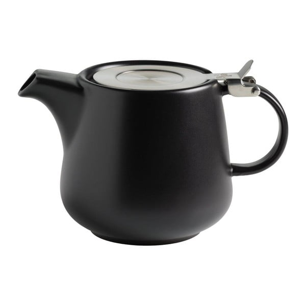 Czarny porcelanowy dzbanek do herbaty z sitkiem Maxwell & Williams Tint, 600 ml