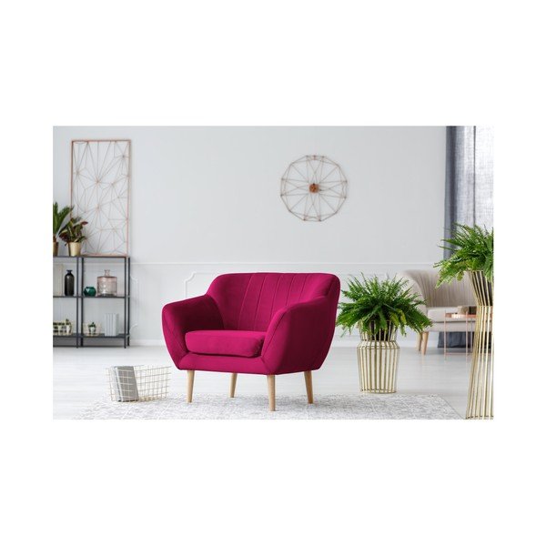 Różowy fotel Mazzini Sofas Benito-image-2