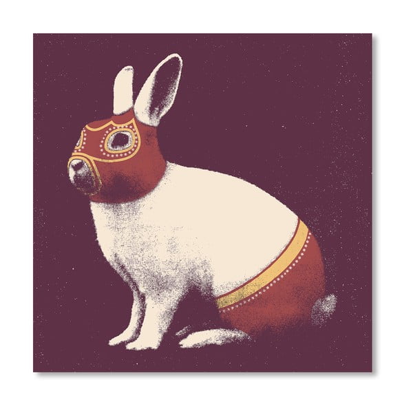 Plakat Rabbit Wrestler, 30x30 cm