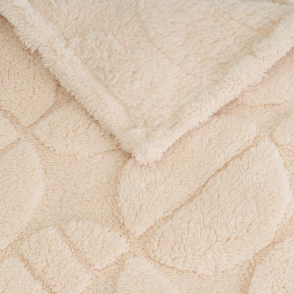 Beżowy koc z mikropluszu 130x160 cm Mid Century – Casa Selección-image-1