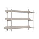 Szara wielopoziomowa metalowa półka 60 cm Riqueza Tres – PT LIVING