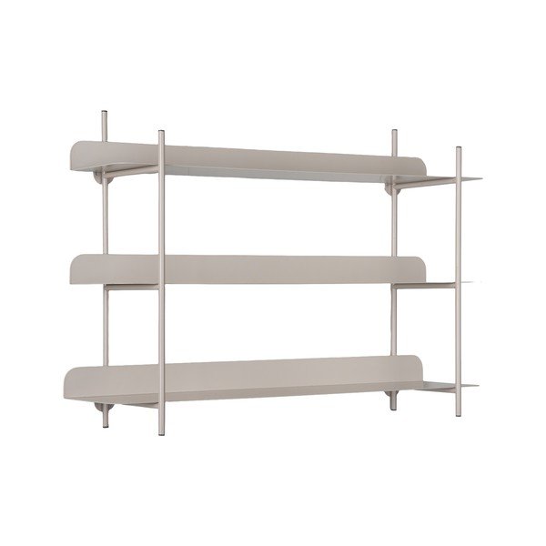Szara wielopoziomowa metalowa półka 60 cm Riqueza Tres – PT LIVING-image-2