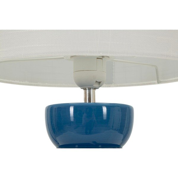 Biała/niebieska lampa stołowa ceramiczna z tekstylnym kloszem (wysokość 46 cm) Torr – Mauro Ferretti-image-4