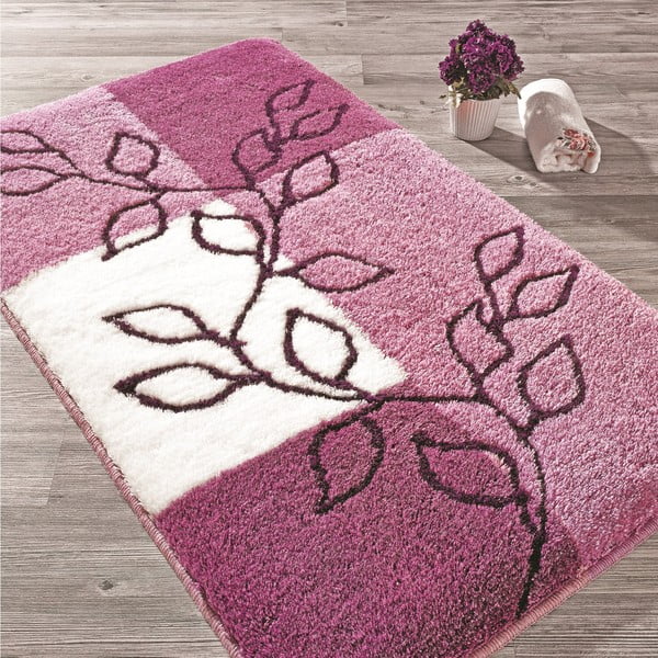 Dywanik łazienkowy Lagina, 70x120 cm, intensywnie różowy