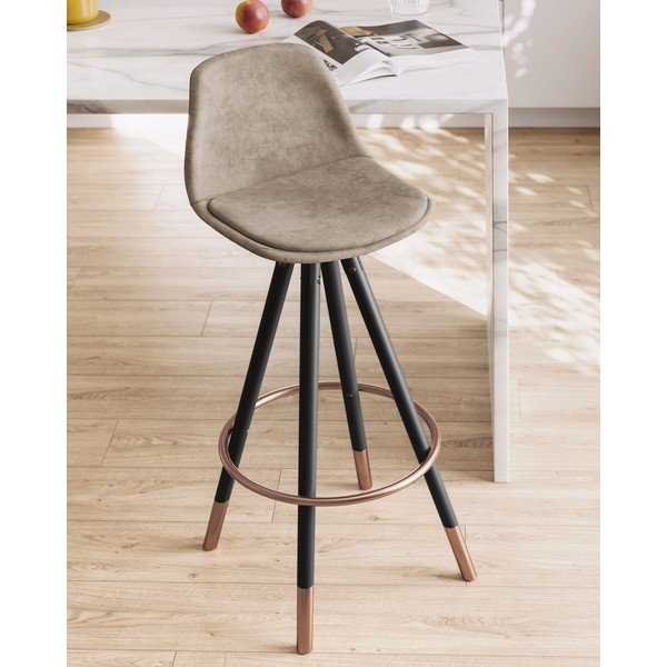 Brązowy hoker (wysokość siedziska 75 cm) Slad – Kave Home-image-2