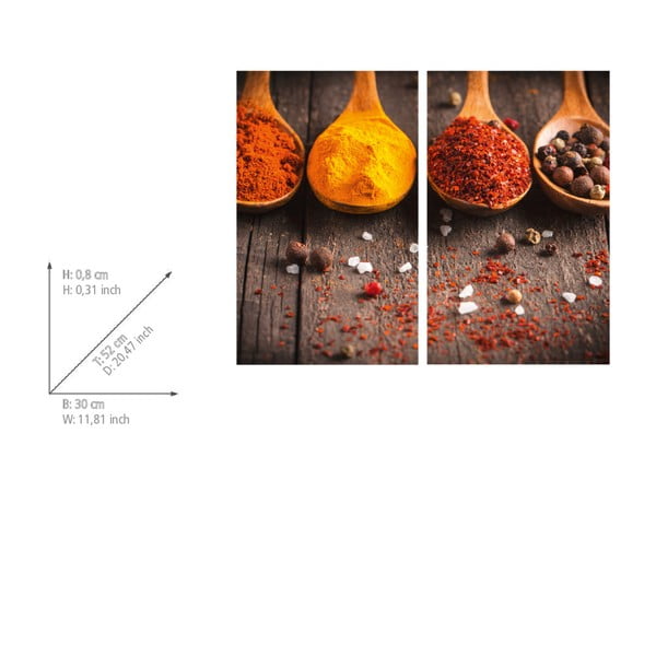 Płyty ochronne na kuchenkę ze szkła hartowanego zestaw 2 szt.  52x30 cm Curry – Allstar-image-2