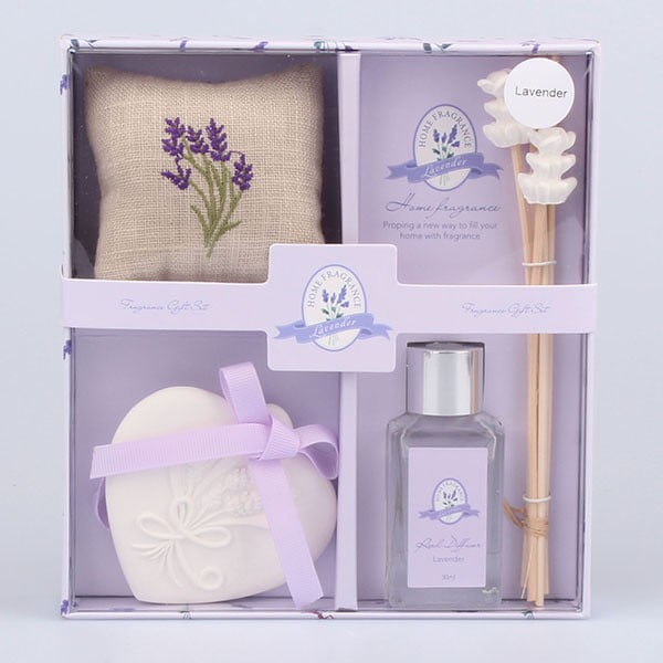 Zestaw dyfuzora, glinki i poduszeczki zapachowej Dakls Lavender