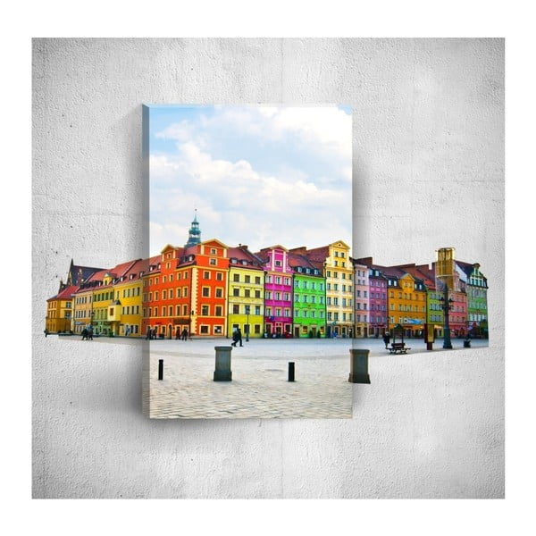 Obraz 3D Mosticx Colourful Buildings, 40x60 cm