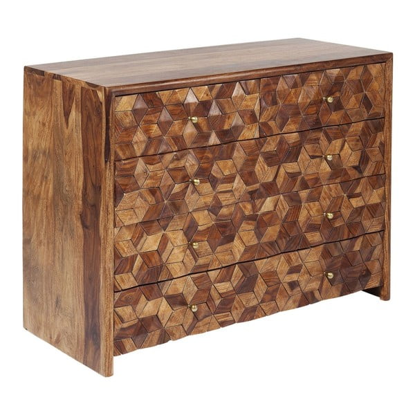 Brązowa komoda drewniana Kare Design Mirage, 100x79 cm